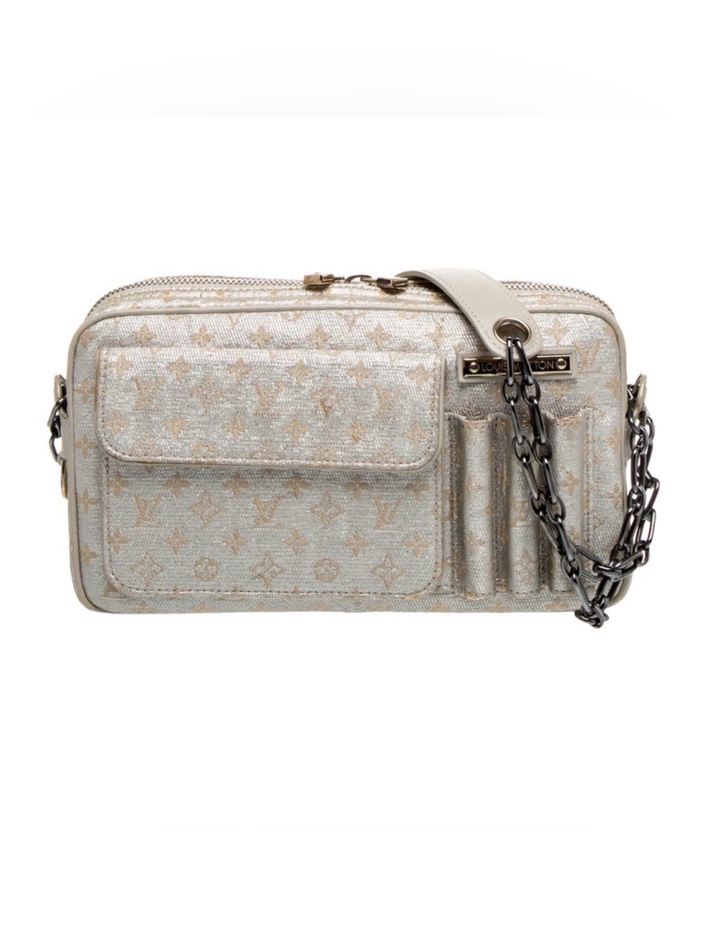 Authentic Louis Vuitton Y2K Mini Monogram Shimmer Pochette Chain Bag  Rare